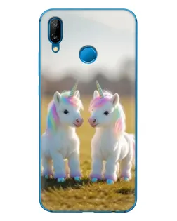 Чехол для Huawei P20 Lite (2019) с картинкой «Пара единорогов»