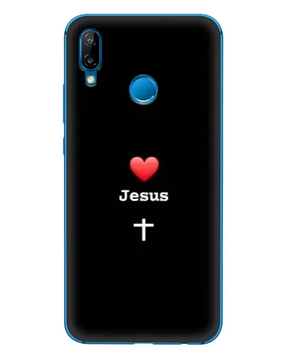 Чехол для Huawei P20 Lite (2019) с картинкой «Сердце - Jesus»
