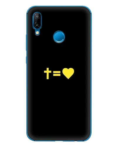 Чехол для Huawei P20 Lite (2019) с картинкой «Сердце и Крест»