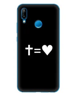 Чехол для Huawei P20 Lite (2019) с картинкой «Крест и Сердце»