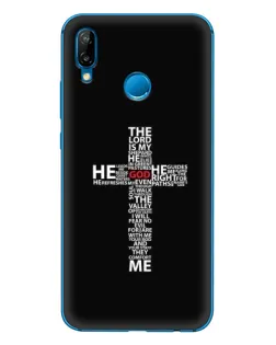 Чехол для Huawei P20 Lite (2019) с картинкой «Текстовый крест»
