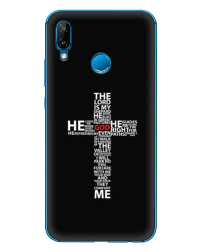 Чехол для Huawei P20 Lite (2019) с картинкой «Текстовый крест» Чехол для Huawei P20 Lite (2019) с картинкой «Текстовый крест»