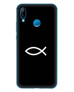 Чехол для Huawei P20 Lite (2019) с картинкой «Символ рыбы Jesus»