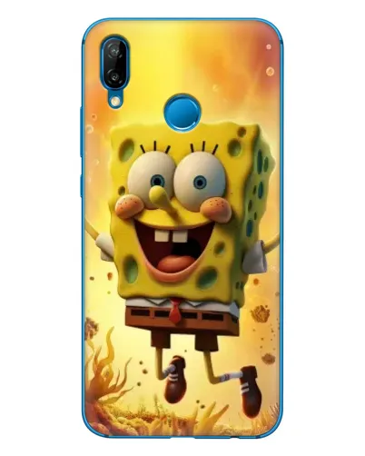 Чехол для Huawei P20 Lite (2019) с картинкой «Губка Боб прыгает»