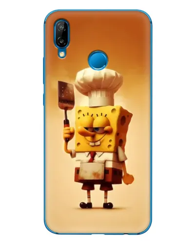 Чехол для Huawei P20 Lite (2019) с картинкой «Губка Боб повар»