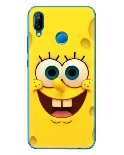 Чехол для Huawei P20 Lite (2019) с картинкой «Губка Боб улыбка»