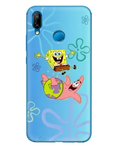 Чехол для Huawei P20 Lite (2019) с картинкой «Спанч Боб и Патрик»