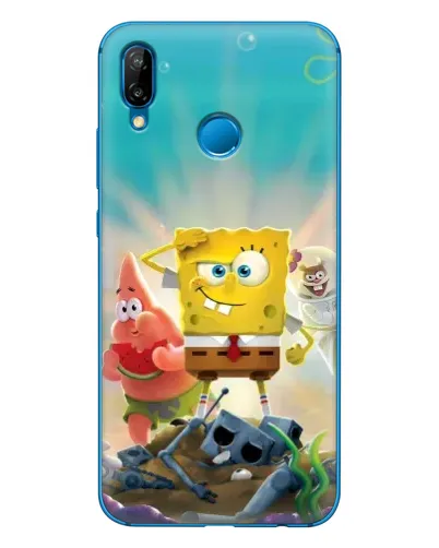 Чехол для Huawei P20 Lite (2019) с картинкой «Спанч Боб победитель»