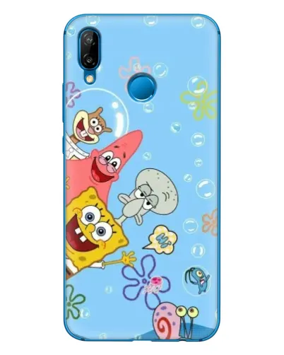 Чехол для Huawei P20 Lite (2019) с картинкой «Веселые пузырьки»