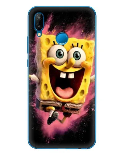 Чехол для Huawei P20 Lite (2019) с картинкой «Взрывной Спанч Боб»