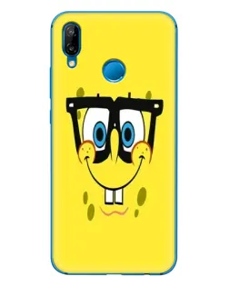 Чехол для Huawei P20 Lite (2019) с картинкой «Минималистичный Спанч Боб»