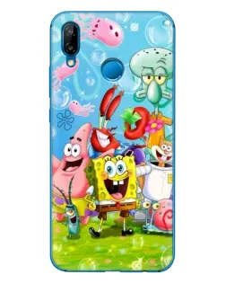 Чехол для Huawei P20 Lite (2019) с картинкой «Губка Боб и друзья»