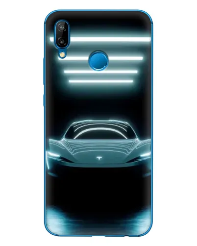 Чехол для Huawei P20 Lite (2019) с картинкой «Tesla в неоне» Чехол для Huawei P20 Lite (2019) с картинкой «Tesla в неоне»