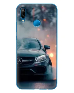 Чехол для Huawei P20 Lite (2019) с картинкой «Mercedes — ночной город»