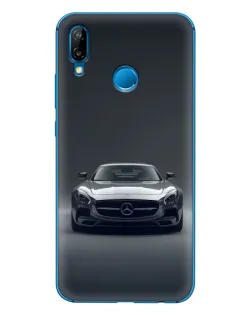 Чехол для Huawei P20 Lite (2019) с картинкой «Mercedes на черном»