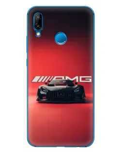 Чехол для Huawei P20 Lite (2019) с картинкой «Mercedes AMG — красная линия»