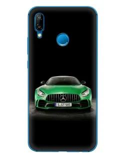Чехол для Huawei P20 Lite (2019) с картинкой «Mercedes — неоновый лого»