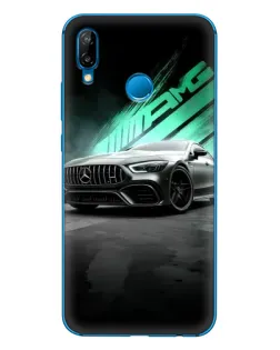 Чехол для Huawei P20 Lite (2019) с картинкой «Темный Mercedes AMG»