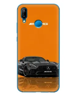 Чехол для Huawei P20 Lite (2019) с картинкой «Оранжевый Mercedes AMG»