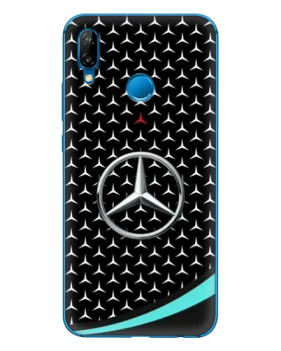 Чехол для Huawei P20 Lite (2019) с картинкой «Mercedes — бирюзовый акцент»