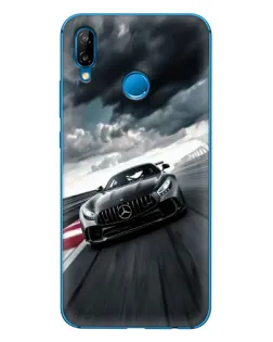 Чехол для Huawei P20 Lite (2019) с картинкой «Гоночный Mercedes AMG»