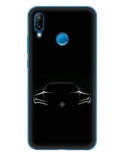 Чехол для Huawei P20 Lite (2019) с картинкой «Mercedes — силуэт авто»