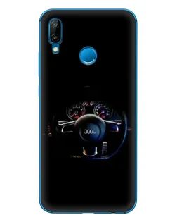 Чехол для Huawei P20 Lite (2019) с картинкой «Салон Audi — руль»
