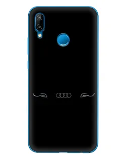 Чехол для Huawei P20 Lite (2019) с картинкой «Audi — световой подпись»
