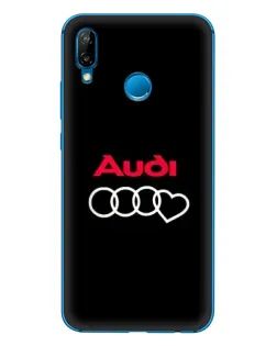 Чехол для Huawei P20 Lite (2019) с картинкой «Логотип Audi Heart»