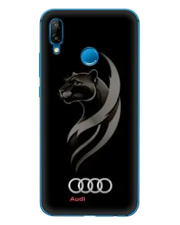 Чехол для Huawei P20 Lite (2019) с картинкой «Графика — пантера и Audi»
