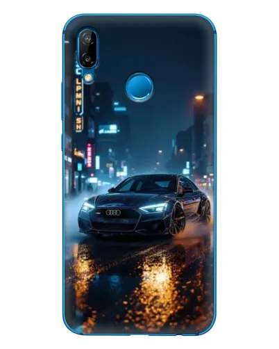 Чехол для Huawei P20 Lite (2019) с картинкой «Ночной город и Audi» Чехол для Huawei P20 Lite (2019) с картинкой «Ночной город и Audi»