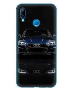 Чехол для Huawei P20 Lite (2019) с картинкой «Audi — ночное отражение»