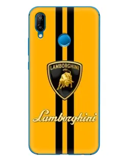 Чехол для Huawei P20 Lite (2019) с картинкой «Lamborghini Stripe желтый»