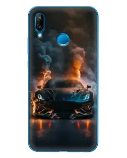 Чехол для Huawei P20 Lite (2019) с картинкой «Lamborghini дымная эстетика»