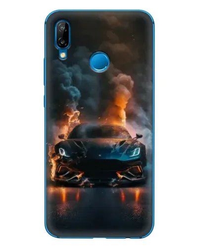 Чехол для Huawei P20 Lite (2019) с картинкой «Lamborghini дымная эстетика»