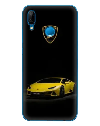 Чехол для Huawei P20 Lite (2019) с картинкой «Lamborghini желтый акцент»