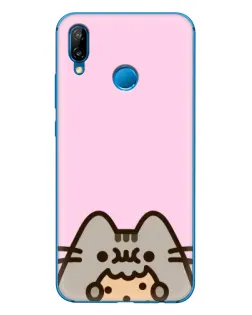 Чехол для Huawei P20 Lite (2019) с картинкой «Pusheen и печенье»