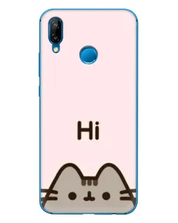 Чехол для Huawei P20 Lite (2019) с картинкой «Пушин говорит Hi»