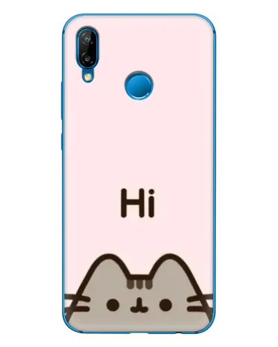 Чехол для Huawei P20 Lite (2019) с картинкой «Пушин говорит Hi»