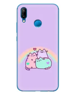 Чехол для Huawei P20 Lite (2019) с картинкой «Радужные Пушины»
