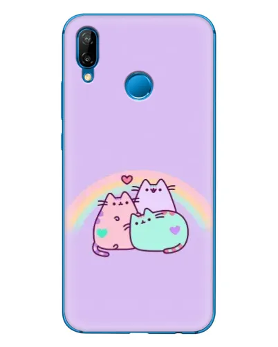Чехол для Huawei P20 Lite (2019) с картинкой «Радужные Пушины»