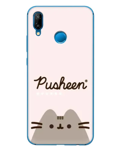 Чехол для Huawei P20 Lite (2019) с картинкой «Pusheen логотип»