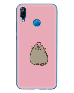 Чехол для Huawei P20 Lite (2019) с картинкой «Pusheen сердце»
