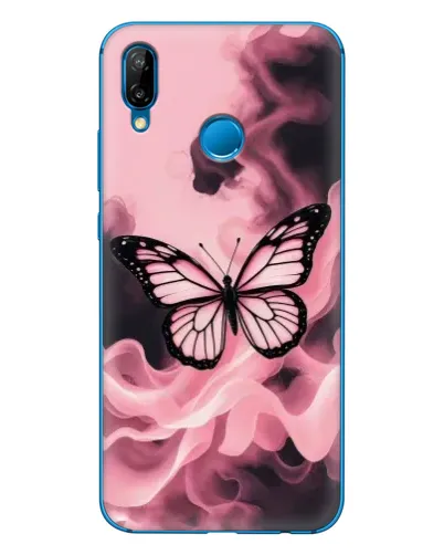 Чехол для Huawei P20 Lite (2019) с картинкой «Бабочка в дыму»