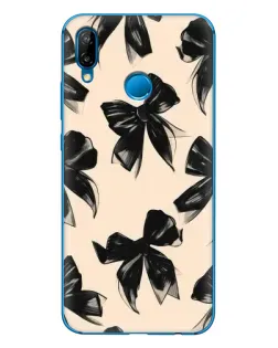 Чехол для Huawei P20 Lite (2019) с картинкой «Паттерн черные банты» Чехол для Huawei P20 Lite (2019) с картинкой «Паттерн черные банты»
