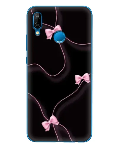Чехол для Huawei P20 Lite (2019) с картинкой «Розовые ленты»