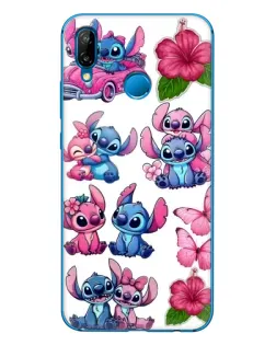 Чехол для Huawei P20 Lite (2019) с картинкой «Стикеры Stitch и Angel»