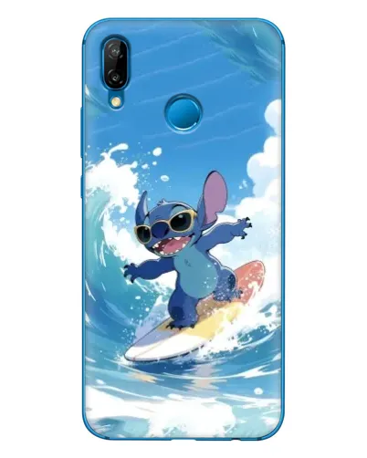 Чехол для Huawei P20 Lite (2019) с картинкой «Стич на волне»