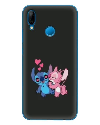 Чехол для Huawei P20 Lite (2019) с картинкой «Анжел целует Стича»