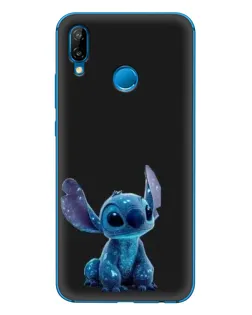Чехол для Huawei P20 Lite (2019) с картинкой «Стич на черном»